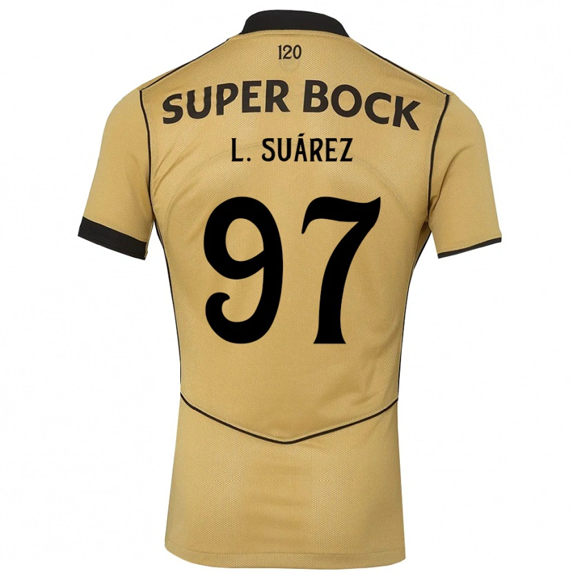 Danxen Homem Camisola Luis Suárez #97 Goldenrod Preto Alternativa 2026/27 Camisa