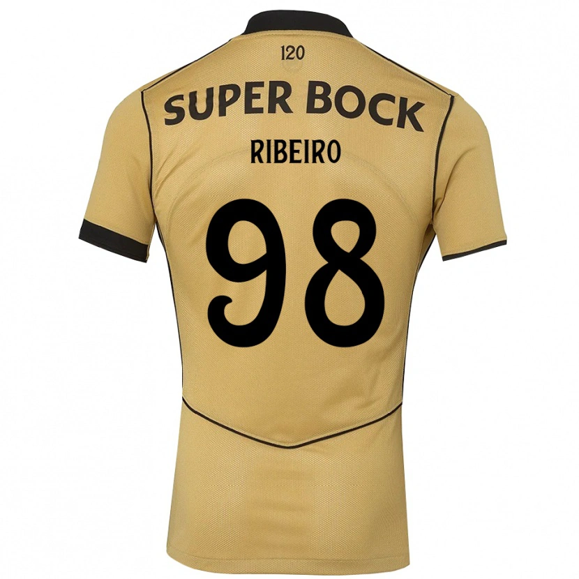 Danxen Homem Camisola Martim Ribeiro #98 Goldenrod Preto Alternativa 2026/27 Camisa