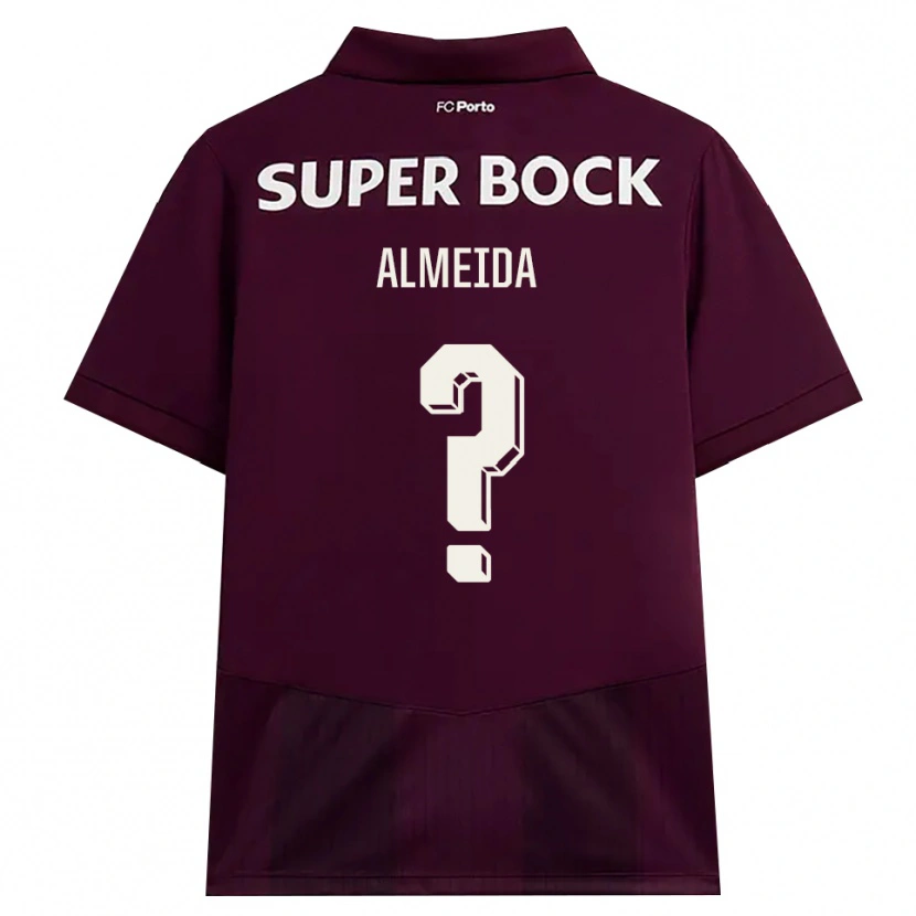 Danxen Homem Camisola Tomé Almeida #0 Borgonha Branco Alternativa 2026/27 Camisa