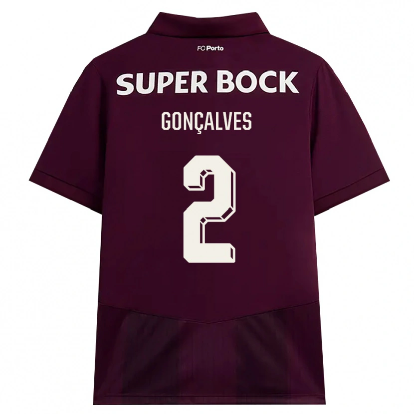 Danxen Homem Camisola Ema Gonçalves #2 Borgonha Branco Alternativa 2026/27 Camisa
