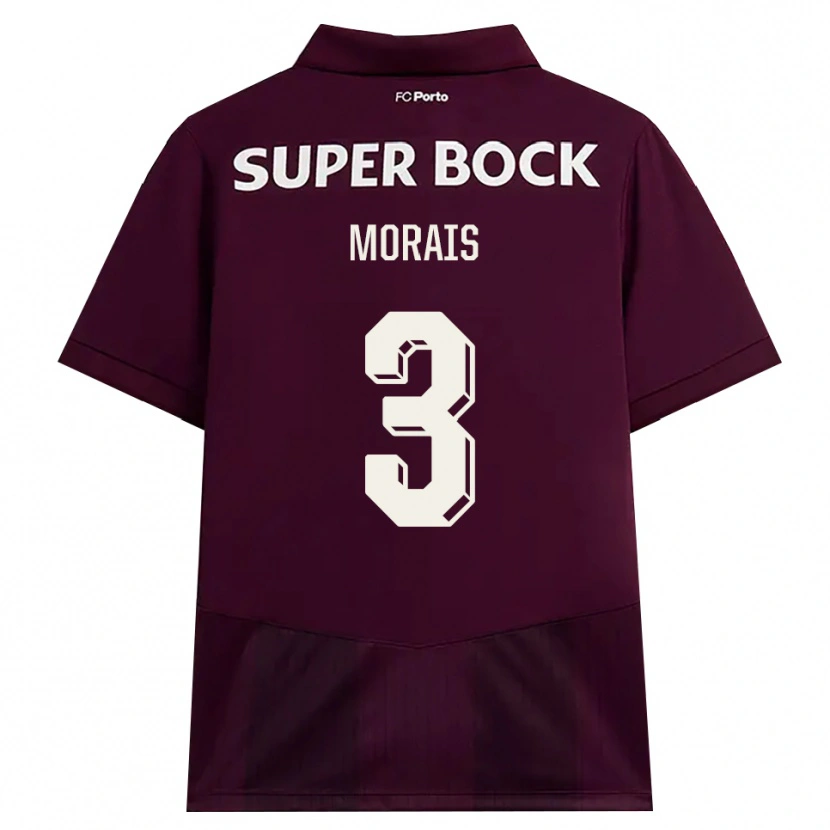 Danxen Homem Camisola Rodrigo Morais #3 Borgonha Branco Alternativa 2026/27 Camisa
