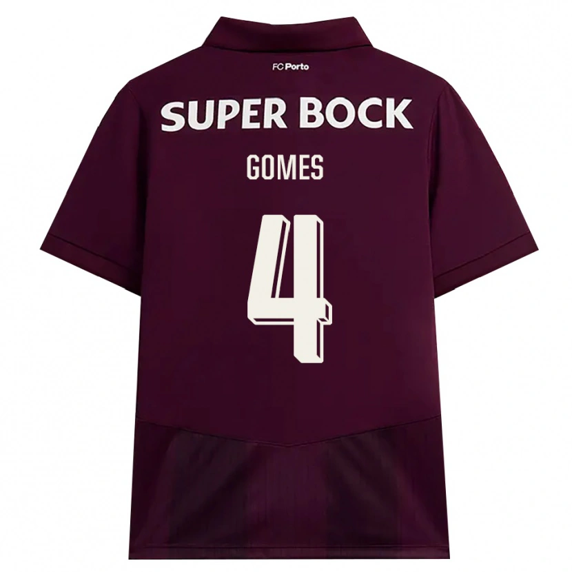 Danxen Homem Camisola Salvador Gomes #4 Borgonha Branco Alternativa 2026/27 Camisa