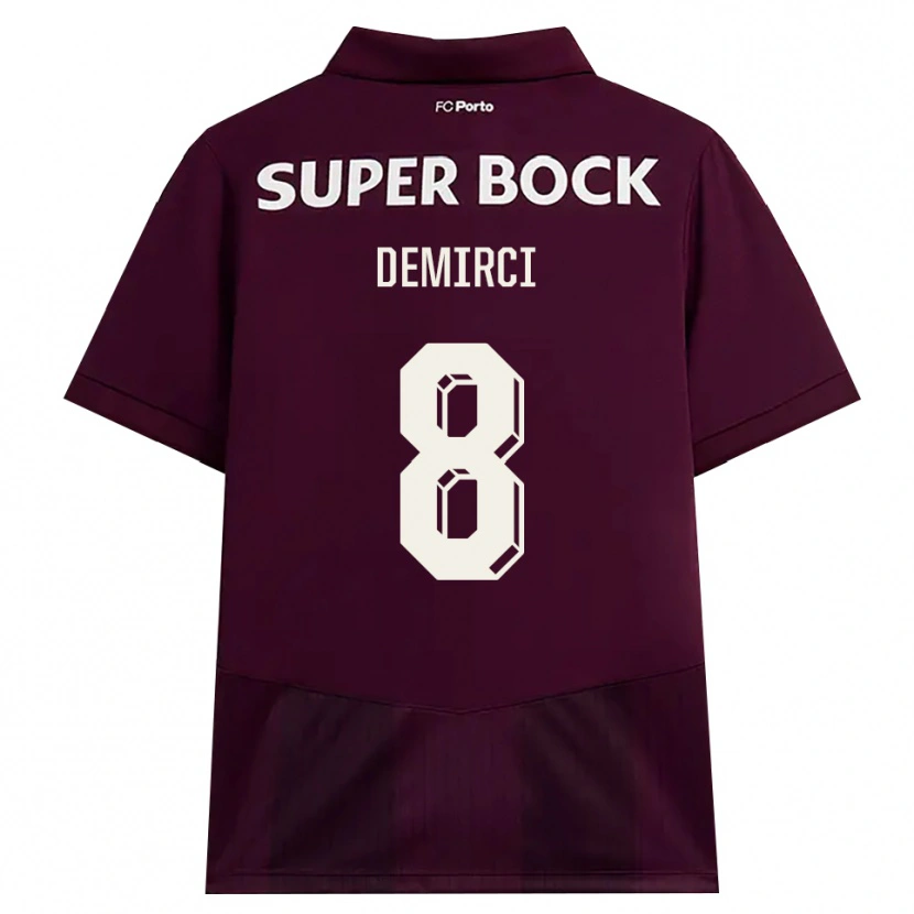 Danxen Homem Camisola Rayan Demirci #8 Borgonha Branco Alternativa 2026/27 Camisa