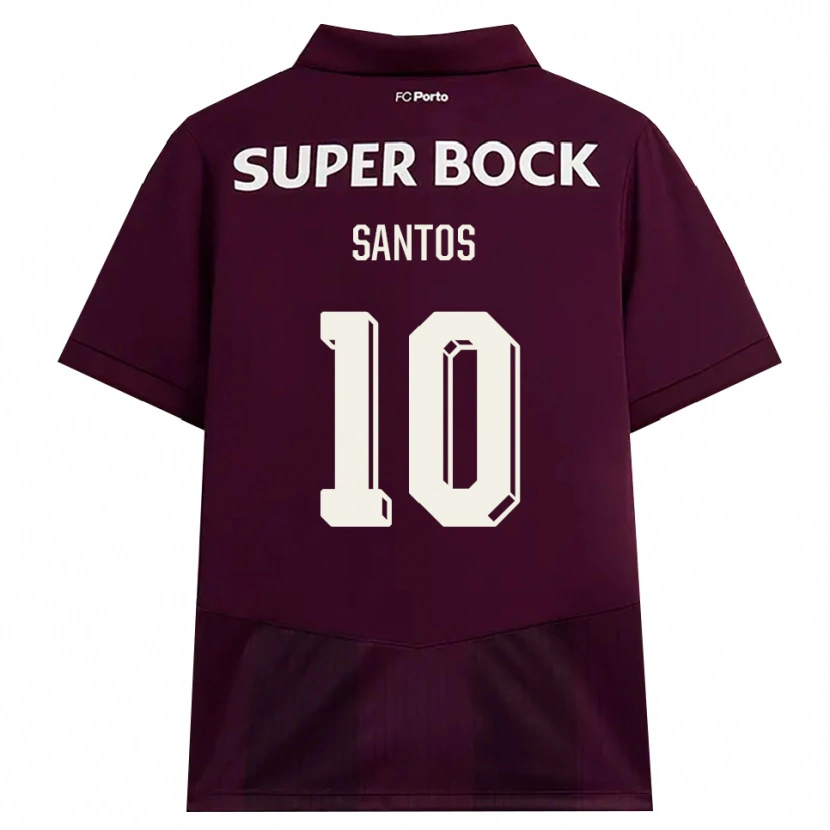 Danxen Homem Camisola Gonçalo Santos #10 Borgonha Branco Alternativa 2026/27 Camisa