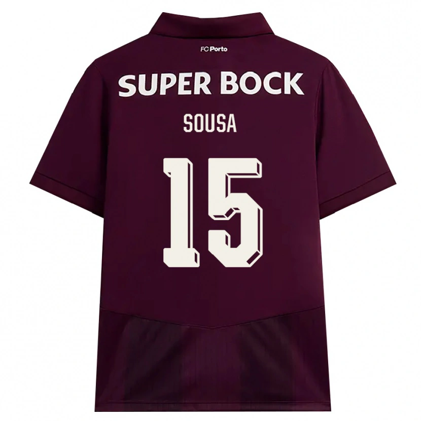 Danxen Homem Camisola Vasco Sousa #15 Borgonha Branco Alternativa 2026/27 Camisa