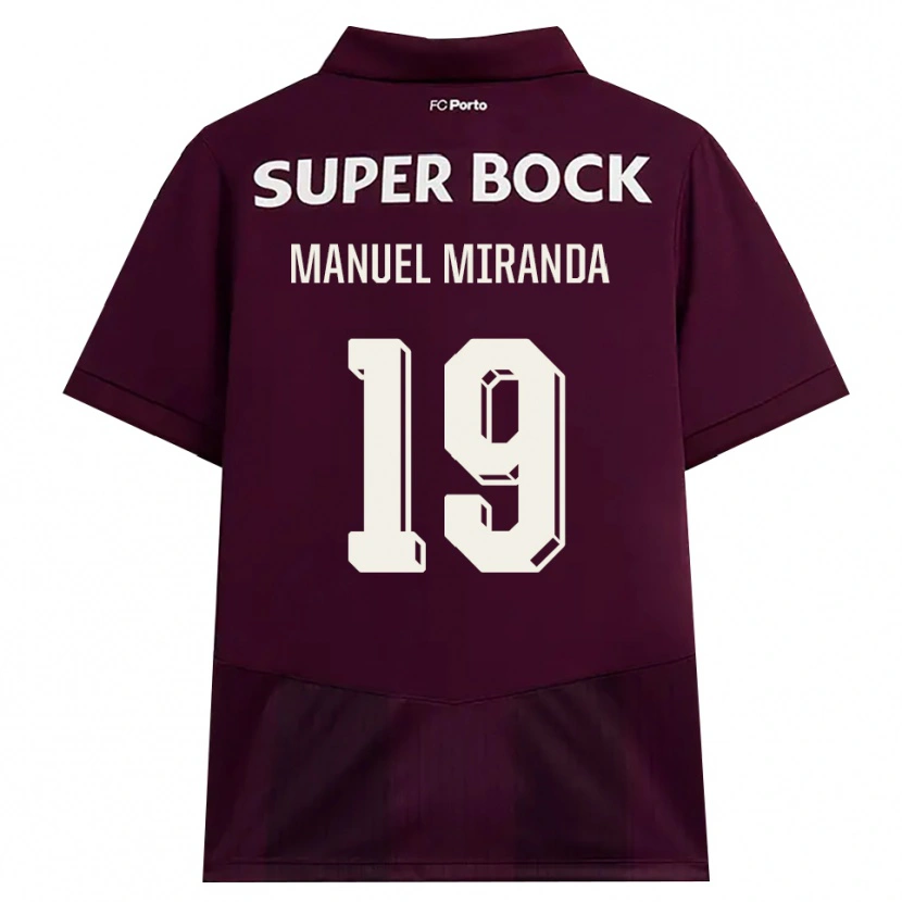 Danxen Homem Camisola Manuel Miranda #19 Borgonha Branco Alternativa 2026/27 Camisa