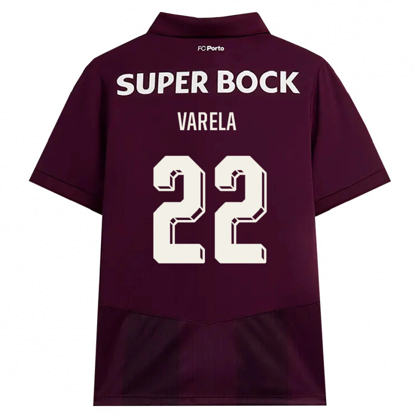 Danxen Homem Camisola Alan Varela #22 Borgonha Branco Alternativa 2026/27 Camisa