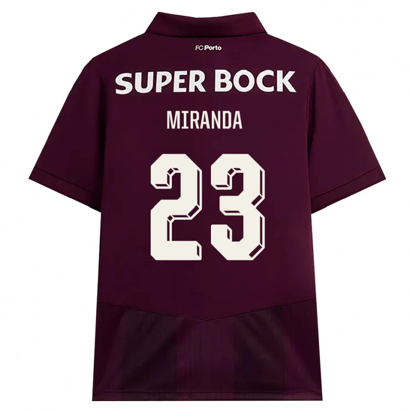 Danxen Homem Camisola João Miranda #23 Borgonha Branco Alternativa 2026/27 Camisa