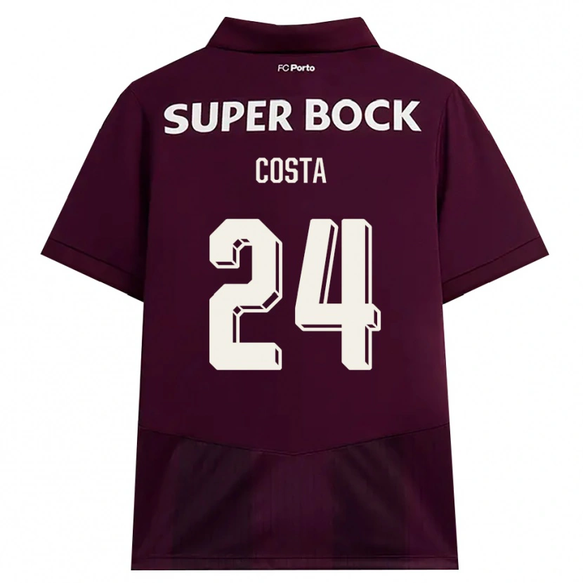 Danxen Homem Camisola João Costa #24 Borgonha Branco Alternativa 2026/27 Camisa
