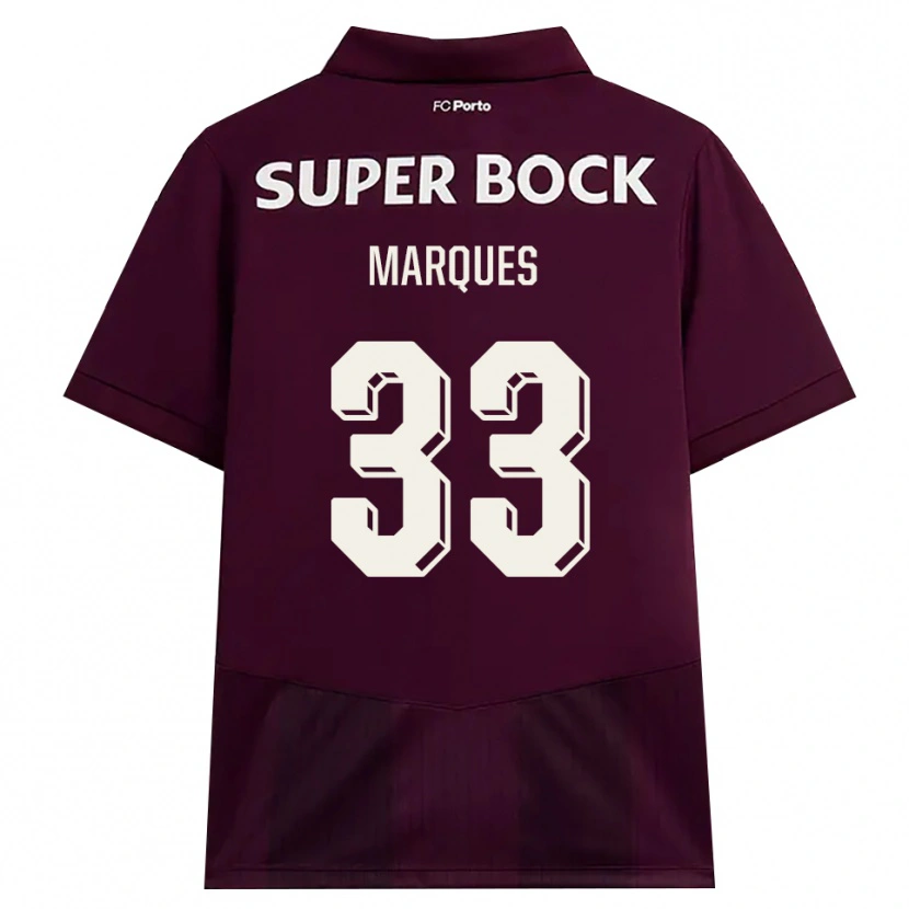 Danxen Homem Camisola Bárbara Marques #33 Borgonha Branco Alternativa 2026/27 Camisa
