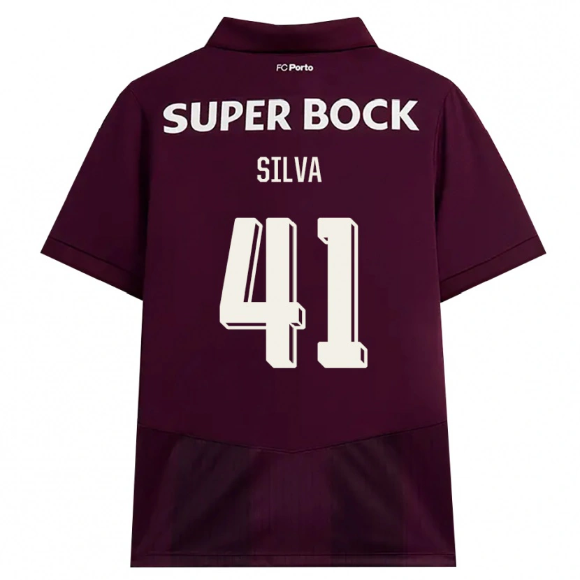 Danxen Homem Camisola Gonçalo Silva #41 Borgonha Branco Alternativa 2026/27 Camisa