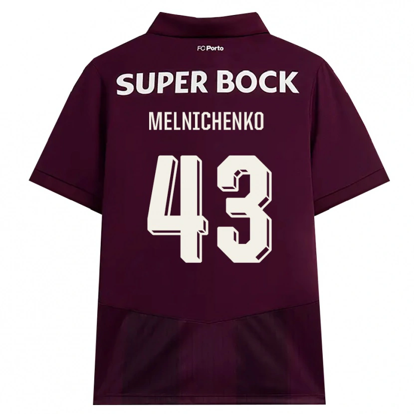 Danxen Homem Camisola Trofim Melnichenko #43 Borgonha Branco Alternativa 2026/27 Camisa