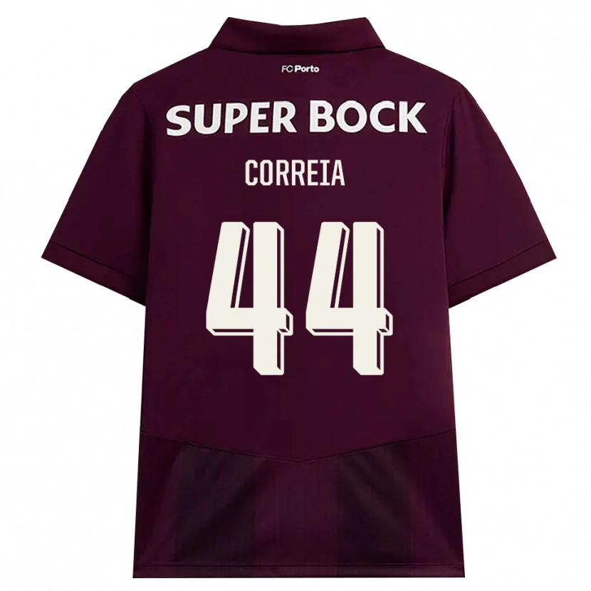 Danxen Homem Camisola Romain Correia #44 Borgonha Branco Alternativa 2026/27 Camisa
