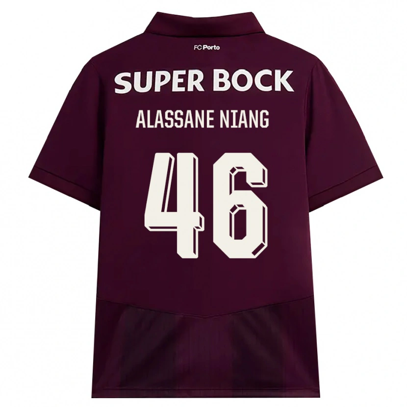 Danxen Homem Camisola Mame Alassane Niang #46 Borgonha Branco Alternativa 2026/27 Camisa