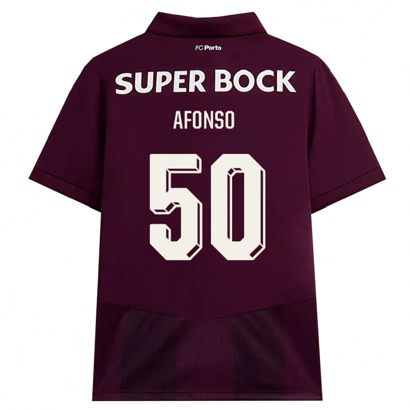 Danxen Homem Camisola João Afonso #50 Borgonha Branco Alternativa 2026/27 Camisa