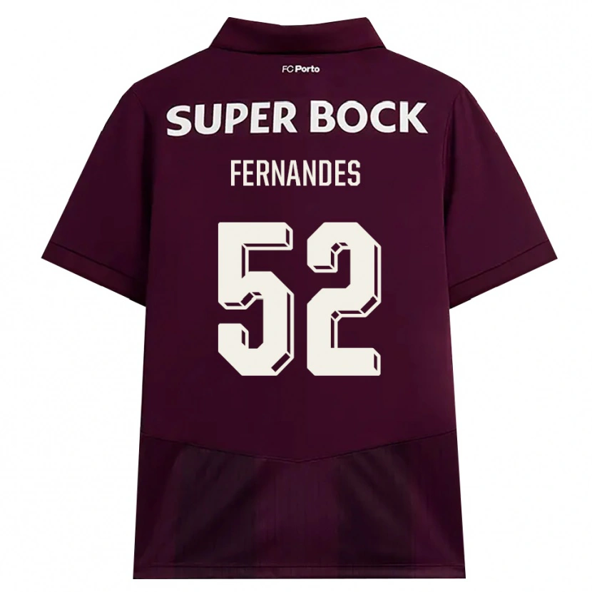 Danxen Homem Camisola Martim Fernandes #52 Borgonha Branco Alternativa 2026/27 Camisa