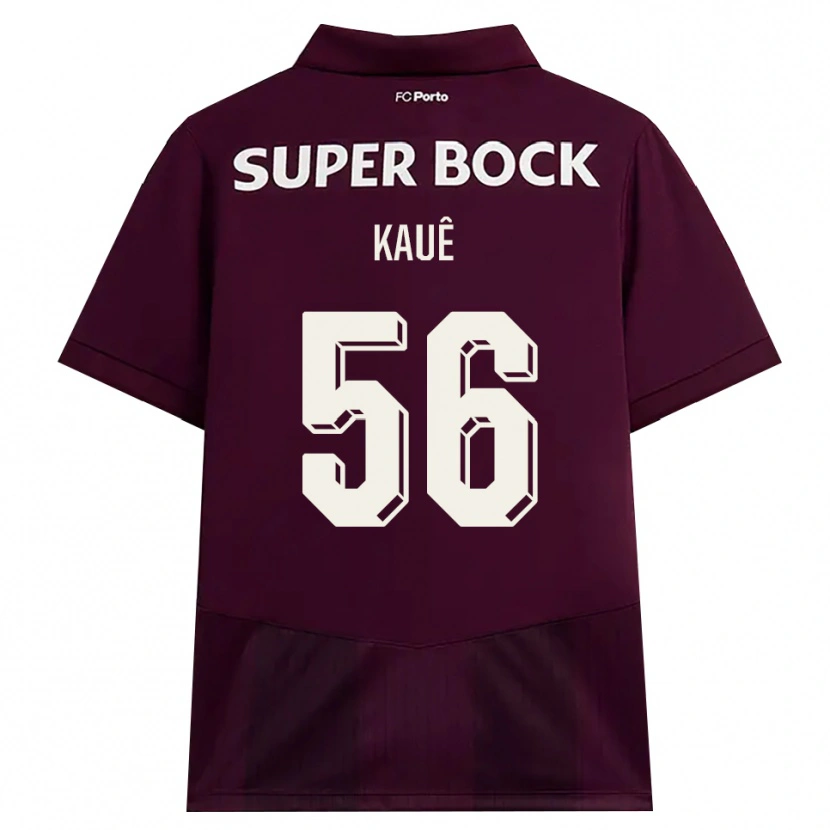 Danxen Homem Camisola Kauê Rodrigues Pessanha #56 Borgonha Branco Alternativa 2026/27 Camisa