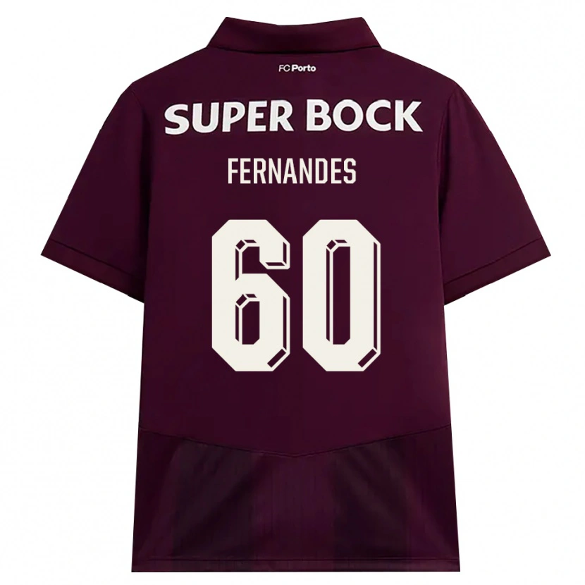 Danxen Homem Camisola Francisco Fernandes #60 Borgonha Branco Alternativa 2026/27 Camisa