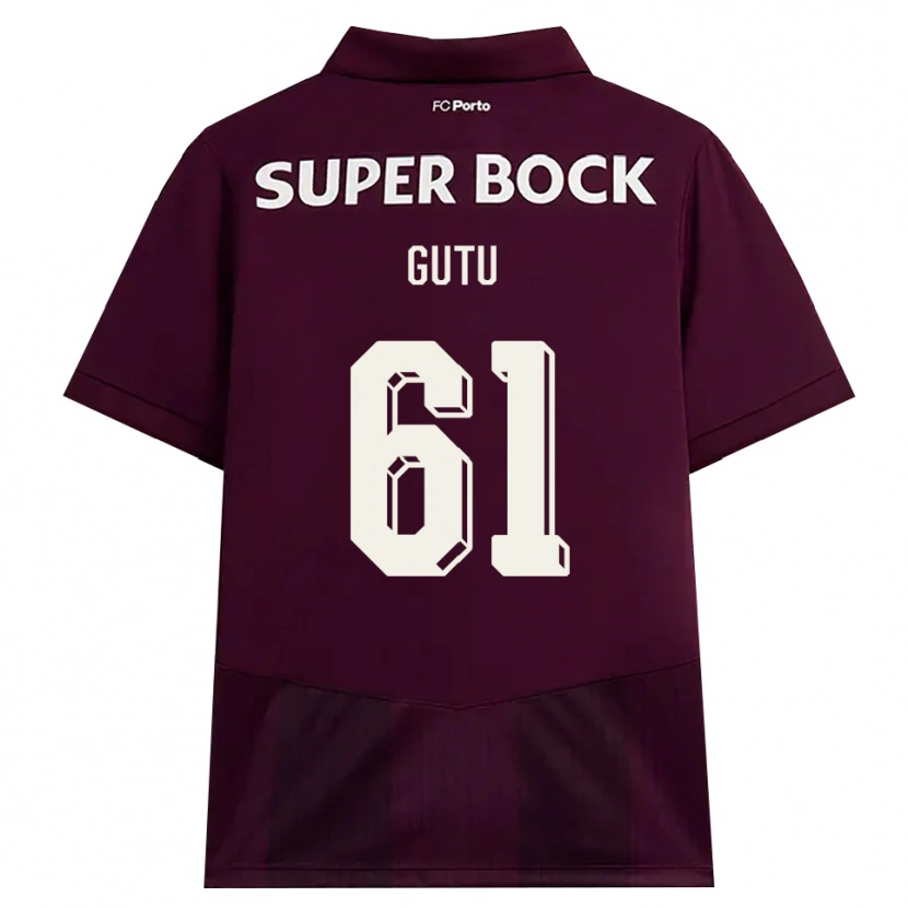 Danxen Homem Camisola Denis Gutu #61 Borgonha Branco Alternativa 2026/27 Camisa