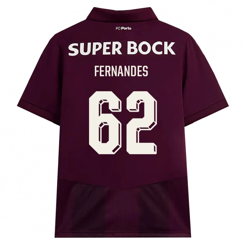 Danxen Homem Camisola Rodrigo Fernandes #62 Borgonha Branco Alternativa 2026/27 Camisa
