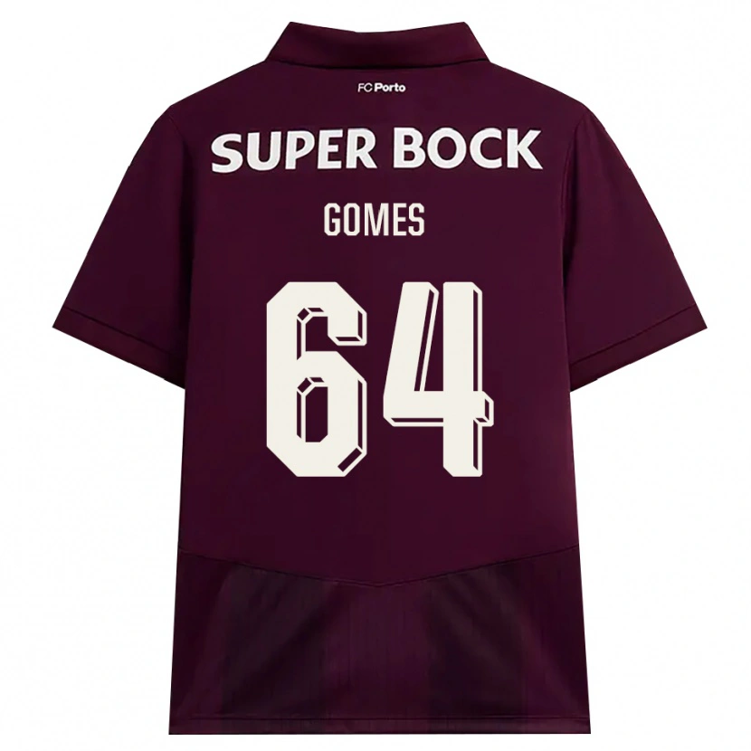 Danxen Homem Camisola Luís Gomes #64 Borgonha Branco Alternativa 2026/27 Camisa