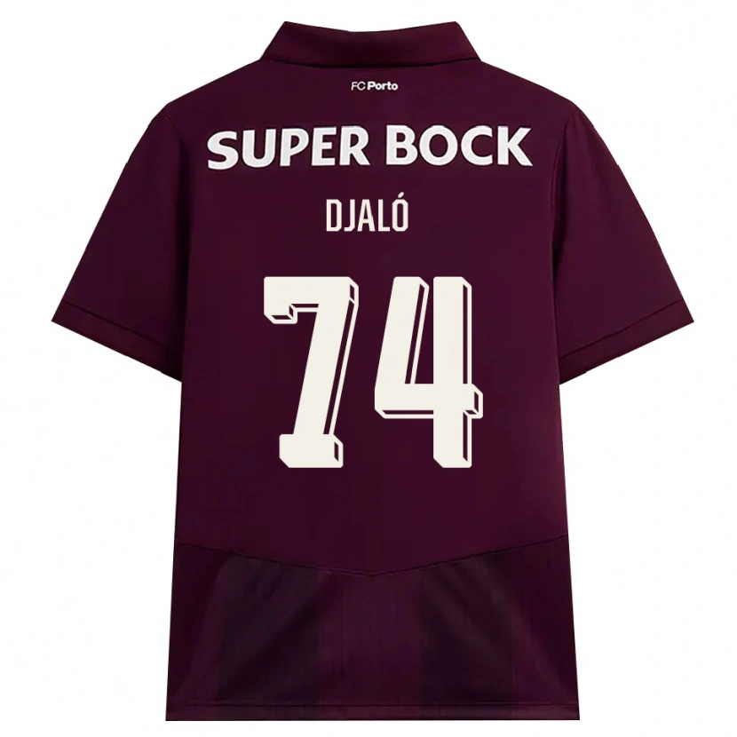 Danxen Homem Camisola Ussumane Djaló #74 Borgonha Branco Alternativa 2026/27 Camisa