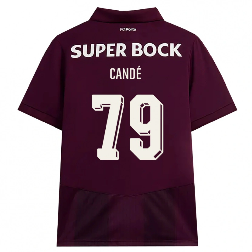 Danxen Homem Camisola Umaro Candé #79 Borgonha Branco Alternativa 2026/27 Camisa