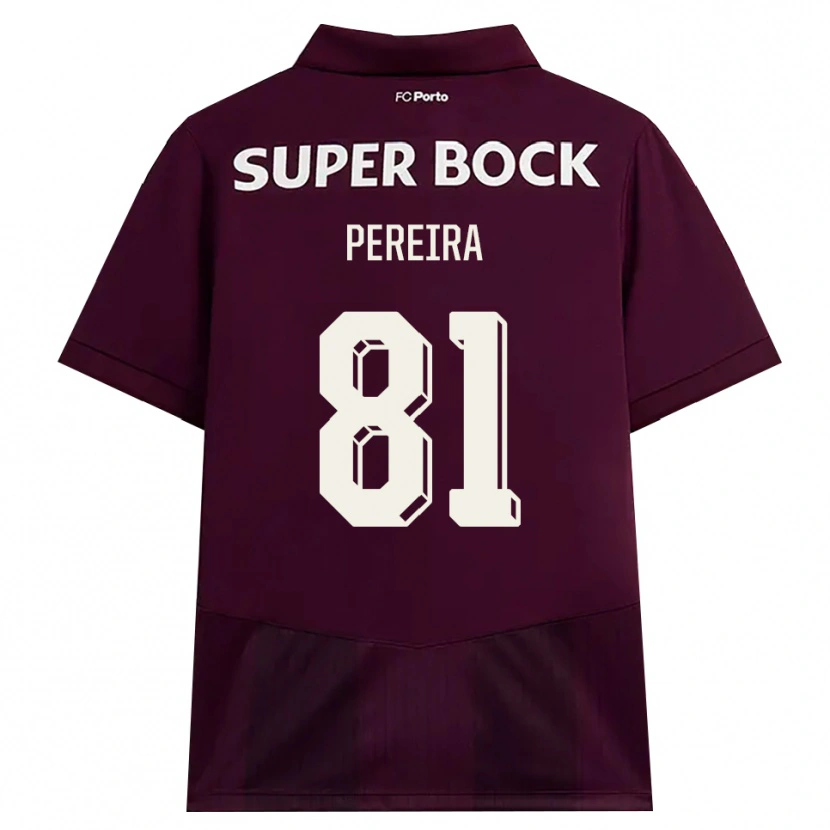 Danxen Homem Camisola Martim Pereira #81 Borgonha Branco Alternativa 2026/27 Camisa