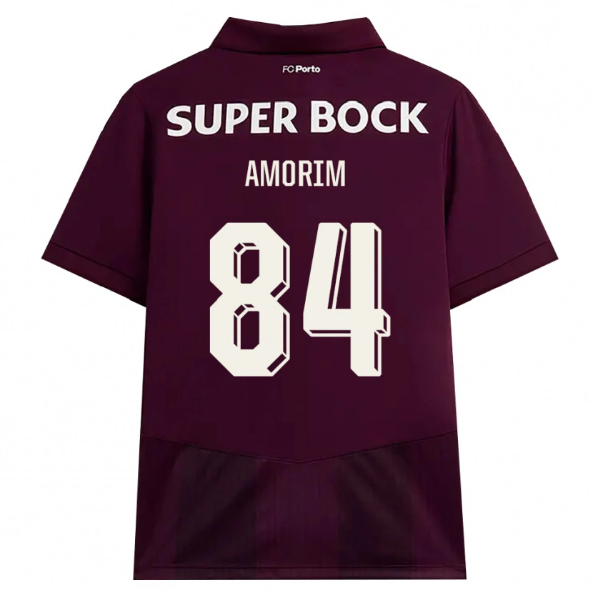 Danxen Homem Camisola Beatriz Amorim #84 Borgonha Branco Alternativa 2026/27 Camisa