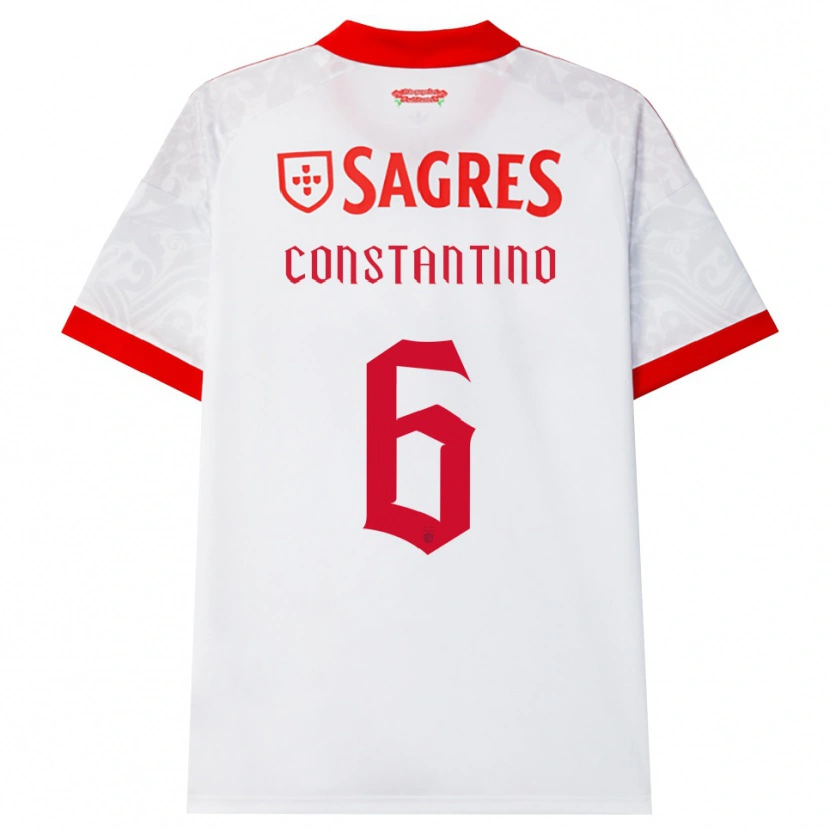 Danxen Homem Camisola Simão Constantino #6 Branco Vermelho Amarelo Alternativa 2026/27 Camisa