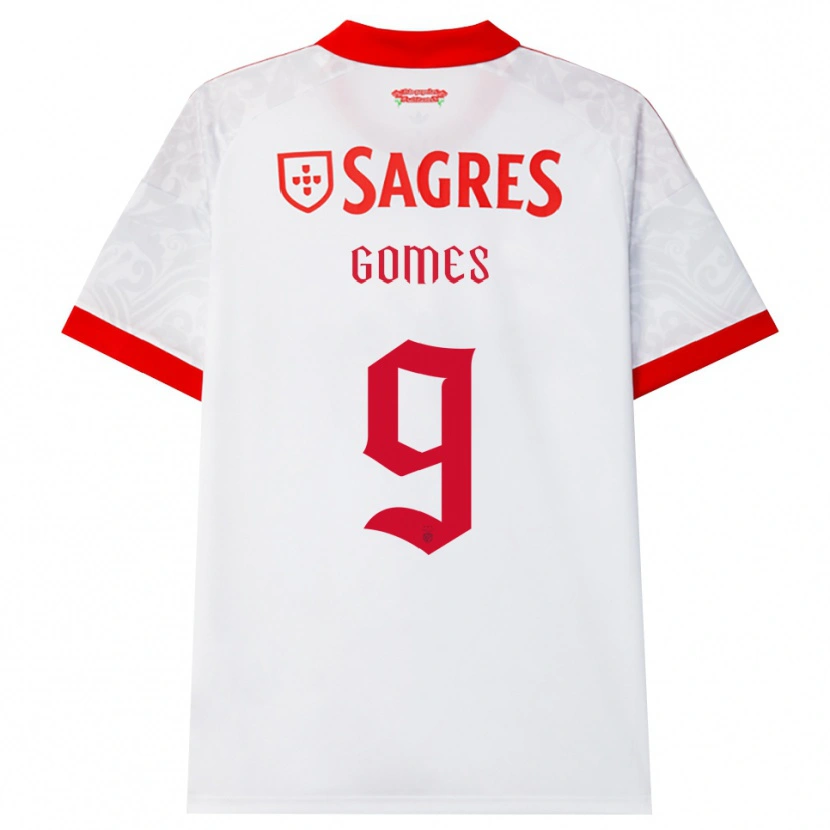 Danxen Homem Camisola Martim Gomes #9 Branco Vermelho Amarelo Alternativa 2026/27 Camisa