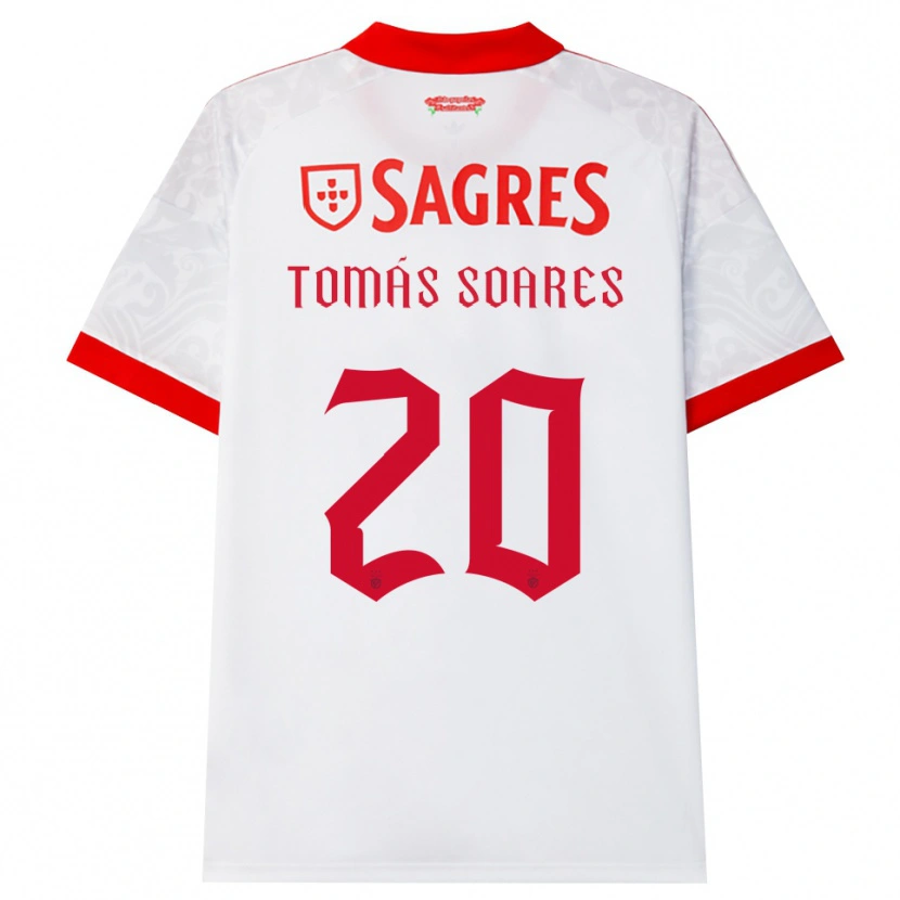 Danxen Homem Camisola Tomás Soares #20 Branco Vermelho Amarelo Alternativa 2026/27 Camisa