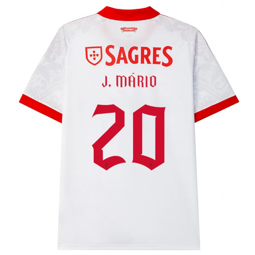 Danxen Homem Camisola Joao Mario #20 Branco Vermelho Amarelo Alternativa 2026/27 Camisa
