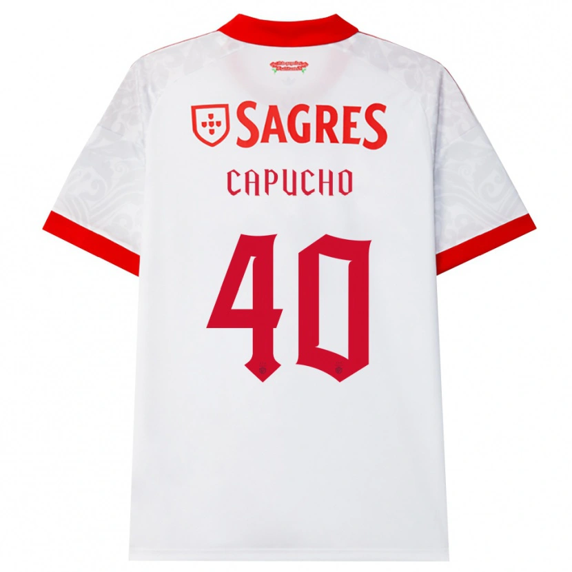 Danxen Homem Camisola João Capucho #40 Branco Vermelho Amarelo Alternativa 2026/27 Camisa