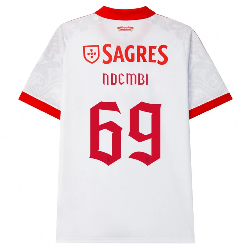 Danxen Homem Camisola Michée Ndembi #69 Branco Vermelho Amarelo Alternativa 2026/27 Camisa