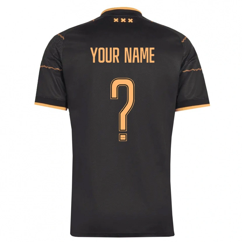 Danxen Homem Camisola Seu Nome #0 Preto Laranja Alternativa 2026/27 Camisa
