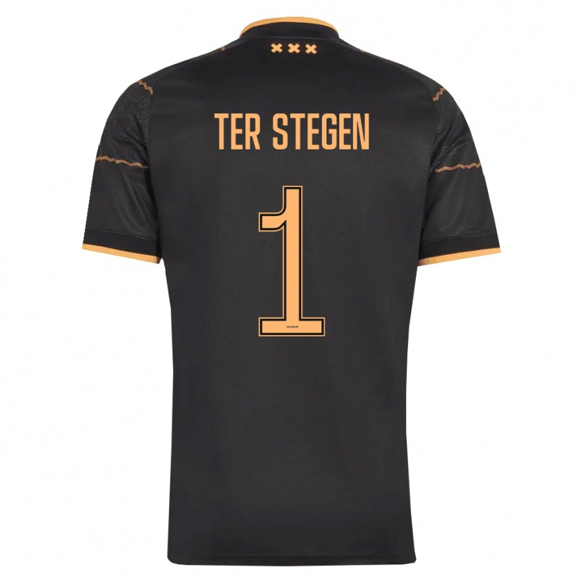 Danxen Homem Camisola Marc-André Ter Stegen #1 Preto Laranja Alternativa 2026/27 Camisa