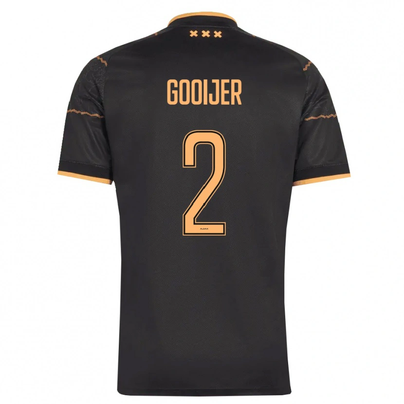 Danxen Homem Camisola Tristan Gooijer #2 Preto Laranja Alternativa 2026/27 Camisa