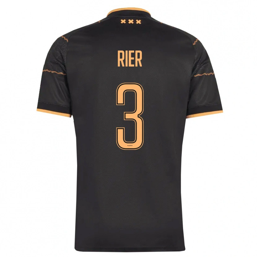 Danxen Homem Camisola Thomas Rier #3 Preto Laranja Alternativa 2026/27 Camisa