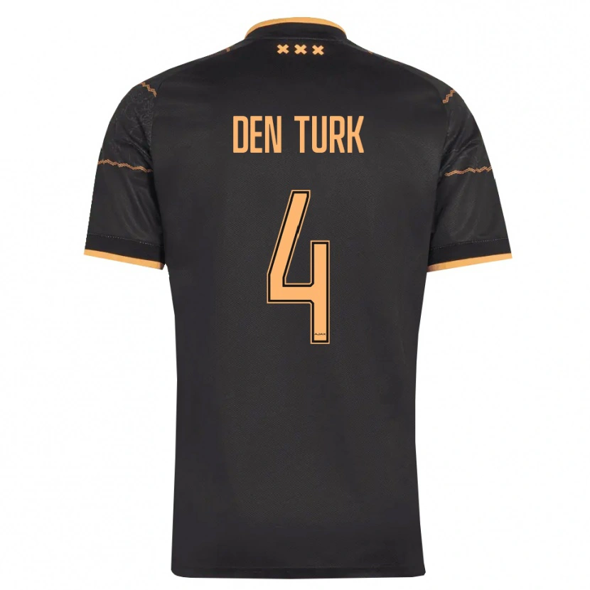 Danxen Homem Camisola Deau Den Turk #4 Preto Laranja Alternativa 2026/27 Camisa