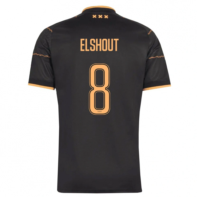 Danxen Homem Camisola Daan Elshout #8 Preto Laranja Alternativa 2026/27 Camisa