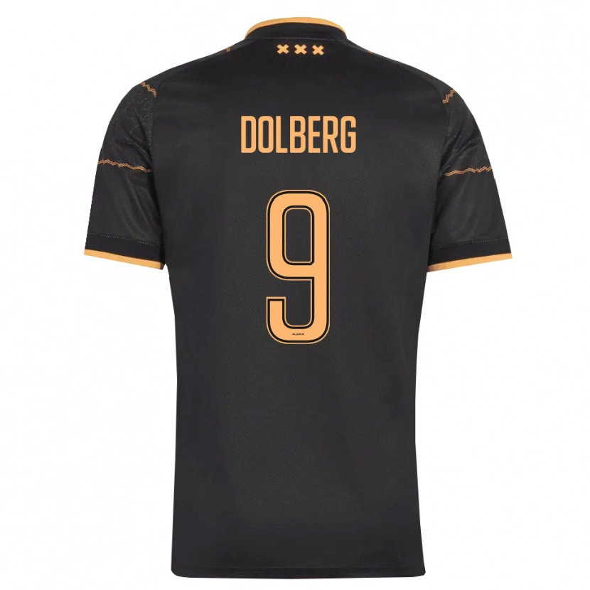 Danxen Homem Camisola Kasper Dolberg #9 Preto Laranja Alternativa 2026/27 Camisa