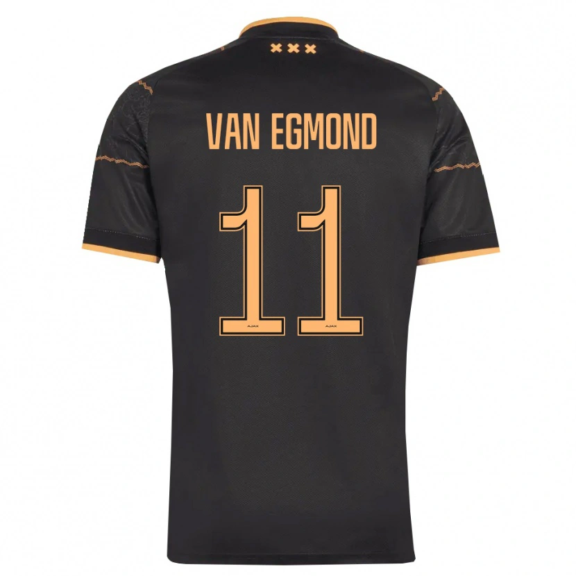 Danxen Homem Camisola Bo Van Egmond #11 Preto Laranja Alternativa 2026/27 Camisa