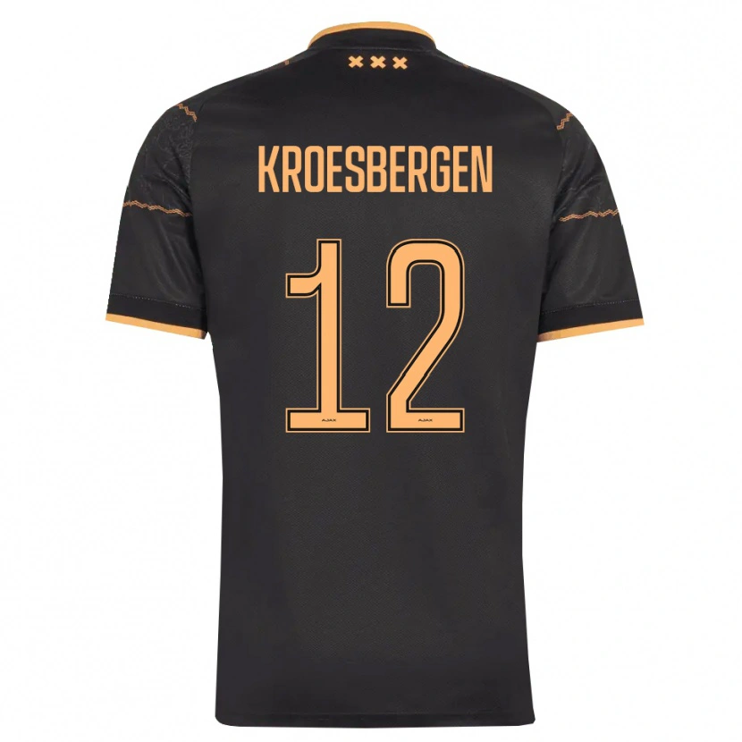 Danxen Homem Camisola Branko Kroesbergen #12 Preto Laranja Alternativa 2026/27 Camisa