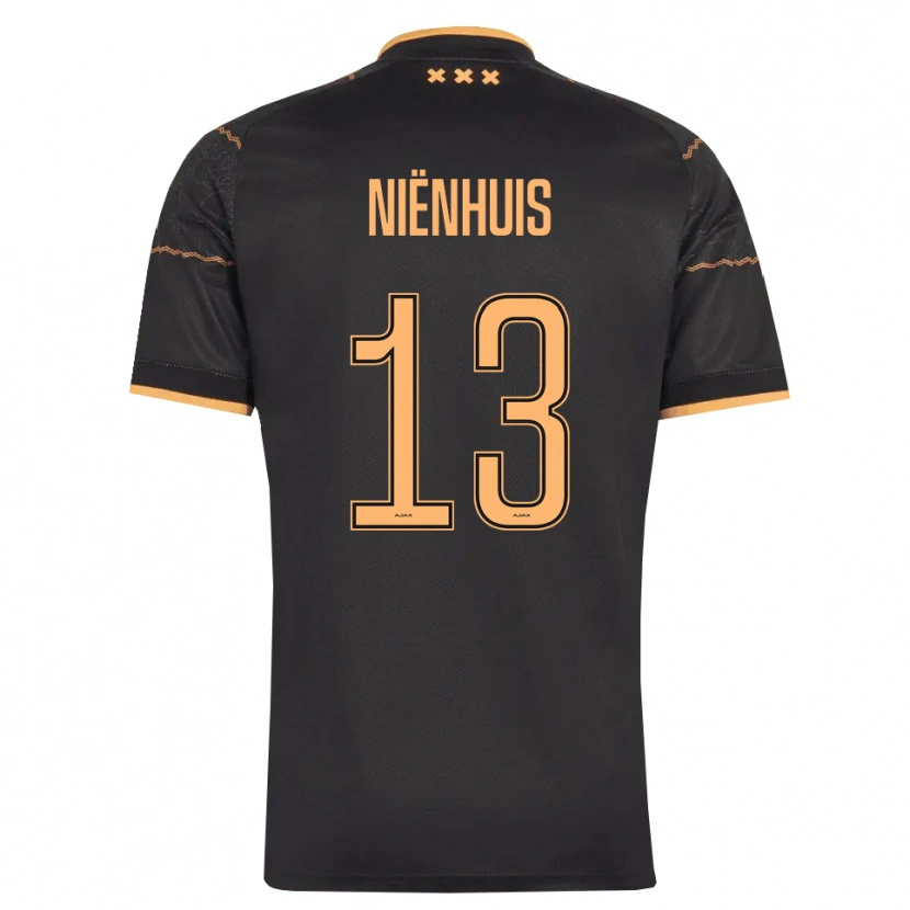 Danxen Homem Camisola Lois Niënhuis #13 Preto Laranja Alternativa 2026/27 Camisa