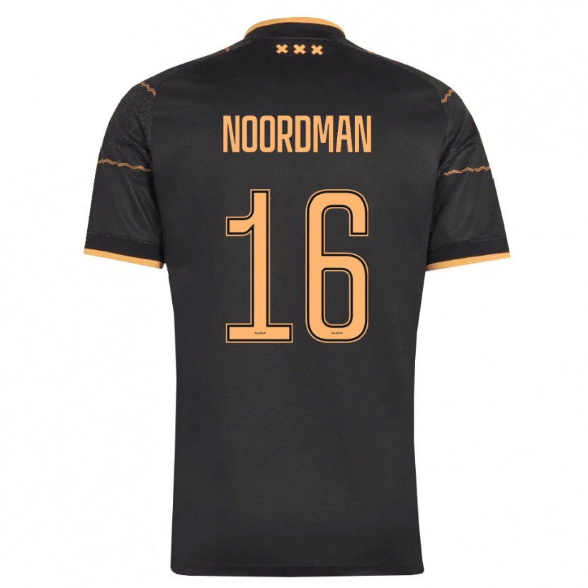 Danxen Homem Camisola Danique Noordman #16 Preto Laranja Alternativa 2026/27 Camisa