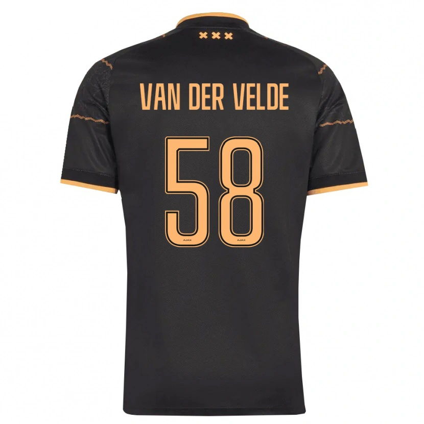 Danxen Homem Camisola Valentijn Van Der Velde #58 Preto Laranja Alternativa 2026/27 Camisa