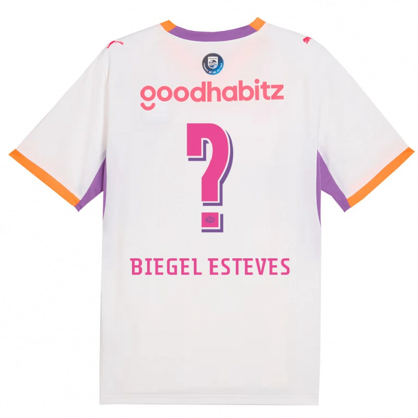 Danxen Homem Camisola Moon Biegel Esteves #0 Branco Roxo Laranja Alternativa 2026/27 Camisa