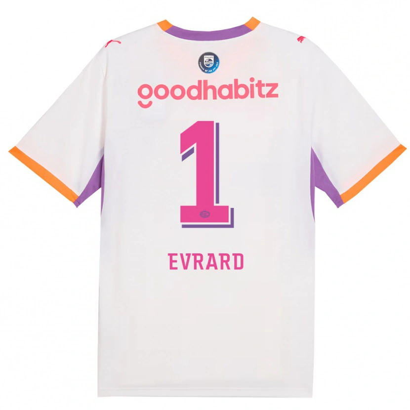 Danxen Homem Camisola Nicky Evrard #1 Branco Roxo Laranja Alternativa 2026/27 Camisa