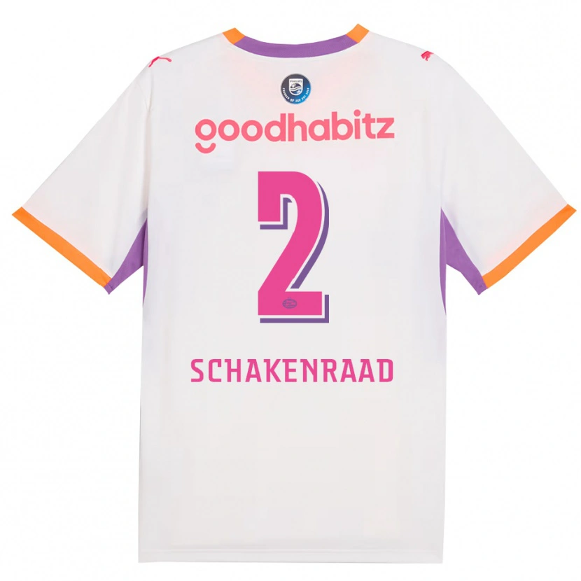 Danxen Homem Camisola Loek Schakenraad #2 Branco Roxo Laranja Alternativa 2026/27 Camisa